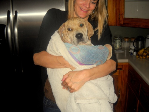 ...After bath, in the arms of My Lovely Julie.